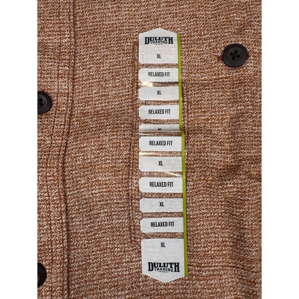 NWT Duluth Trading Flannel Shirt Kennesaw Relax Fit Long Sleeve Men's XL Orange - Picture 6 of 15